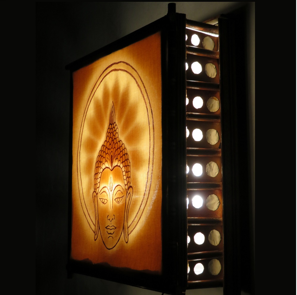 Twaksati Handmade Buddha Enlightenment Wall lamp, Night lamp Home Decor